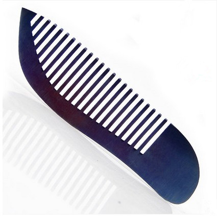 纯钛合金梳子防静电 长发按w摩梳不生锈金属梳子男女适用健康梳子