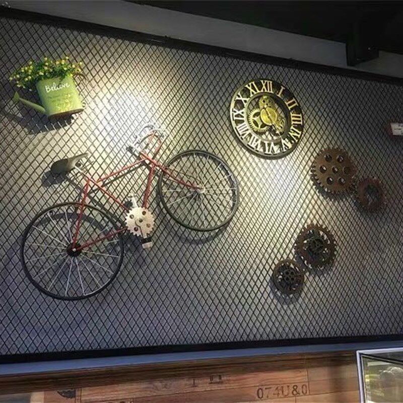 定做菱形网格方格网铁艺屏风v铁丝网隔断墙镂空网格置物架吊顶框