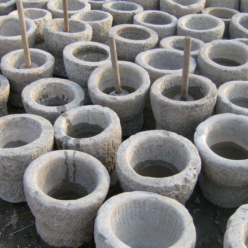 农村老石器旧石槽石头鱼缸家用老石臼石窝子打糍粑T年糕捣蒜辣椒