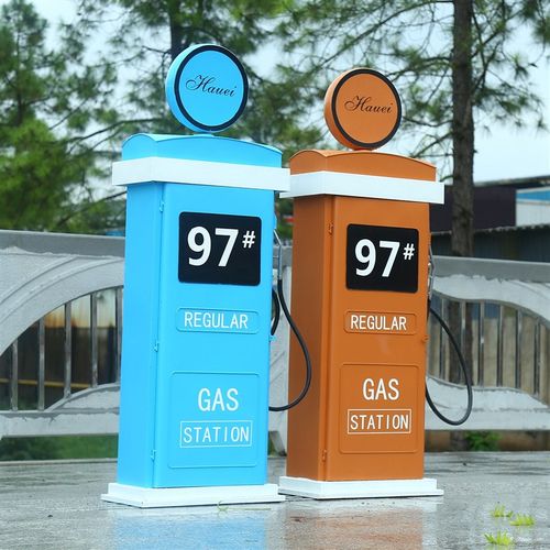 复古铁艺工业风加油机置物柜创y意大摆件装饰道具模型酒吧餐厅摄