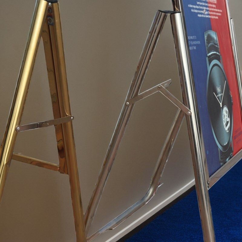 不锈钢水牌折f叠海报架A型海报架户外防风落地式展示架指示牌迎宾