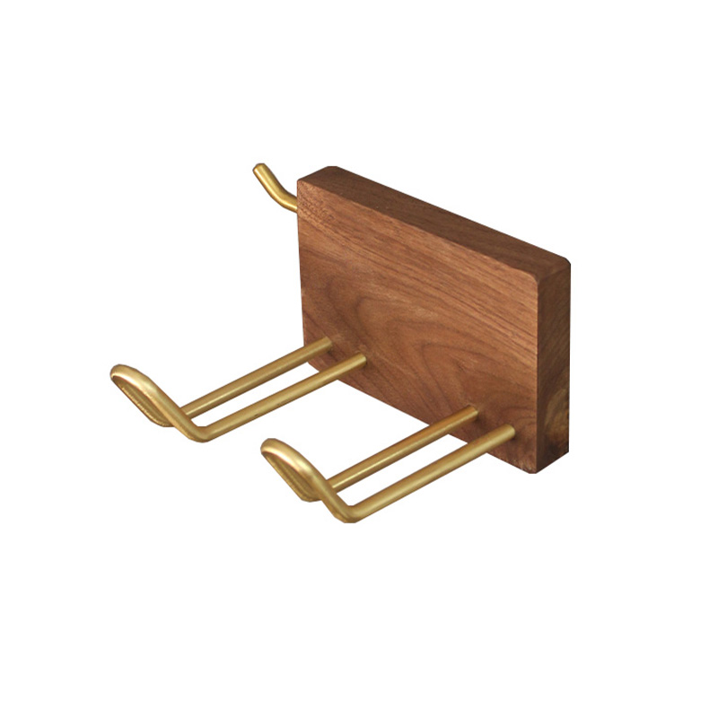 吹风机置物架免打孔化妆室实木吹风机挂架浴室壁挂式W吹风机支架