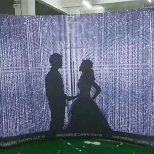 速展快幕秀铝合金背景墙签名签到墙拉网I折叠环保展架会议展会背