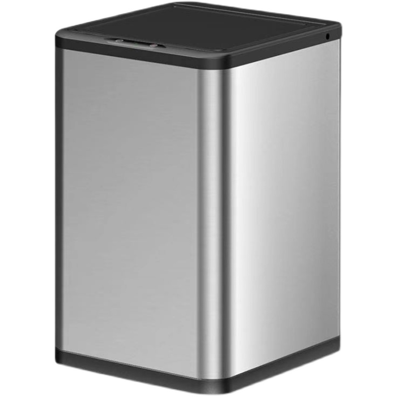 客厅智能感应式垃圾桶家用v厨房卫生间不锈钢带盖防水厕所电动纸