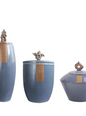 景德镇陶瓷工艺品品客厅摆件YHX创意家罐居饰电装视柜饰瓷器摆件