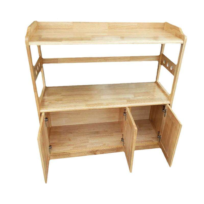 多用途房置物架烤箱厨架落木质橡木微波收纳整地理架炉橡木微波架