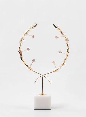 田园花环工品艺北欧艺家居铁客装J5468厅办公室饰摆件样板间工艺