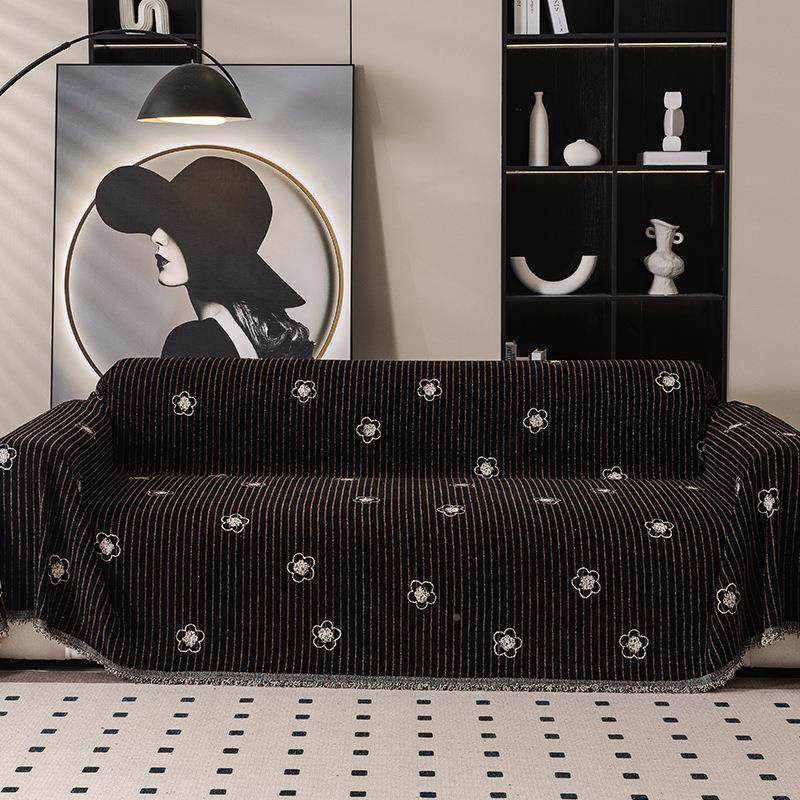 复古风沙发盖布252新款0沙发垫高椿莳全盖四季通用轻奢级感沙发巾,居家布艺,沙发套,淘宝优惠券,粉丝福利购,淘宝优惠卷