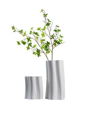 艺贝哑光房树子纹花QJU瓶北欧代简约家居客厅样板间现软装饰品摆