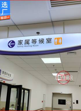 医院VI导视系统标识制作工厂亚克力吊牌导向灯箱方向指示牌索引牌