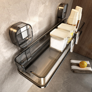 速发厨房吸置盐物架免打孔调料架壁挂调味品调味料油盘酱醋墙上收