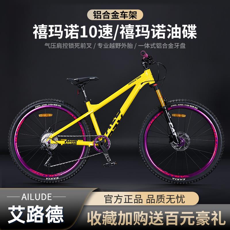 艾路德AM山地自行车油刹液压前叉成人学生青少年通勤代步车全地形