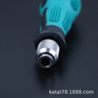 自锁螺丝刀手柄6.35mm六角批头可快换脱组合起子把手包胶按摩握把
