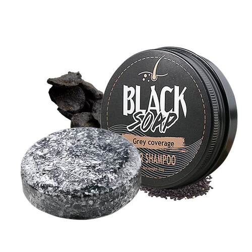 跨境外贸款Black soap Shampoo bar何首乌黑芝麻竹炭洗发皂洗头皂