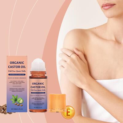 跨境 Castor oil gently nourishes the body and skin护理滚珠
