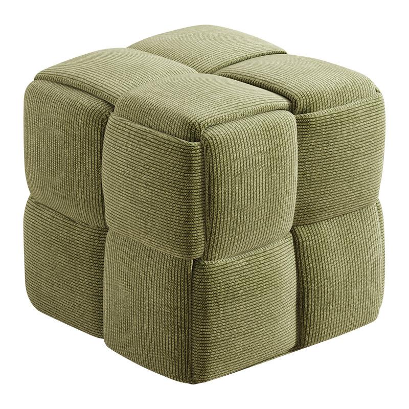 DZ-128编布艺方凳家用矮凳魔沙发方脚踏布门口艺鞋凳客厅坐墩小换