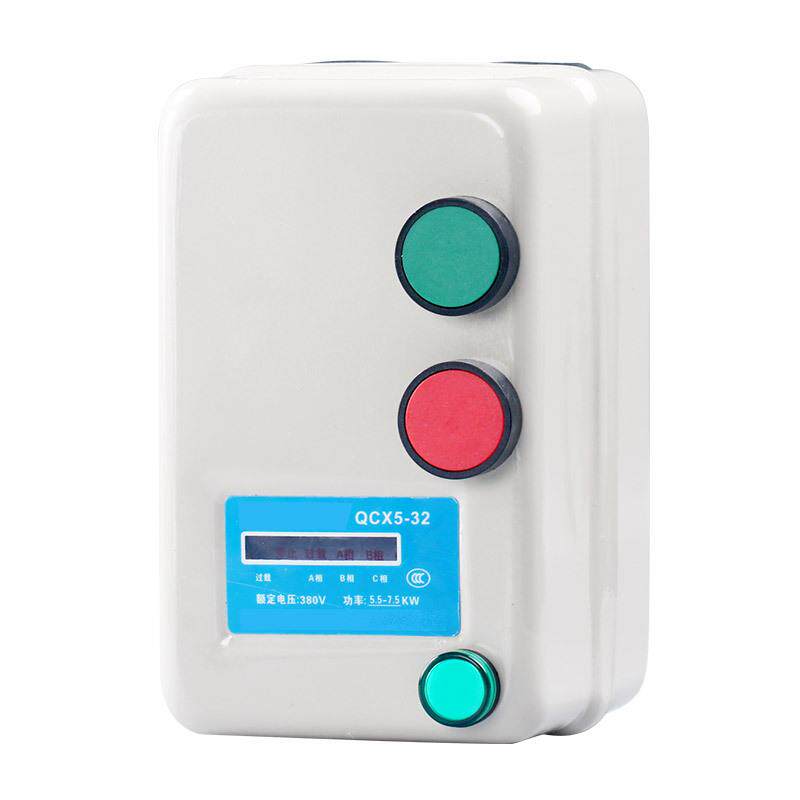 磁力启动器空压机风机水泵起动开关电机缺相过载保护4KW7.5KW380V