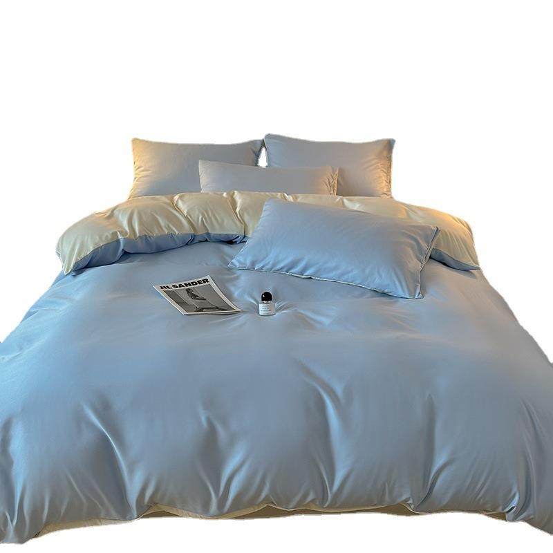 2025夏季冰丝被套三件套纯色宿舍单人床罩单件家用双人被套,床上用品,学生床品套件,淘宝优惠券,粉丝福利购,淘宝优惠卷