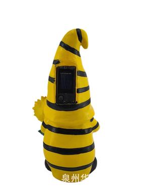 庭院地精雕像蜜蜂精灵造型树脂工艺品花园太阳能小矮人摆件