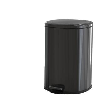 25L免弯腰款抖音爆款不锈钢厨房垃圾桶家用带盖脚踏商用大容