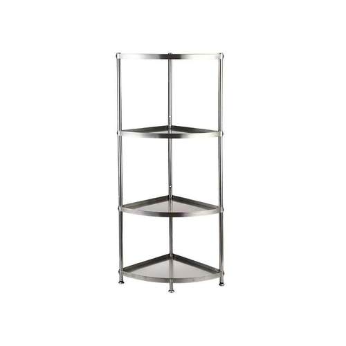 特厚不锈钢厨房墙角置物架落地多层收纳锅架盆架厕所浴室三角架子