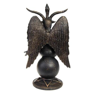 新品撒旦恶魔打坐山羊雕塑龙船收纳家居摆件装饰树脂工艺品