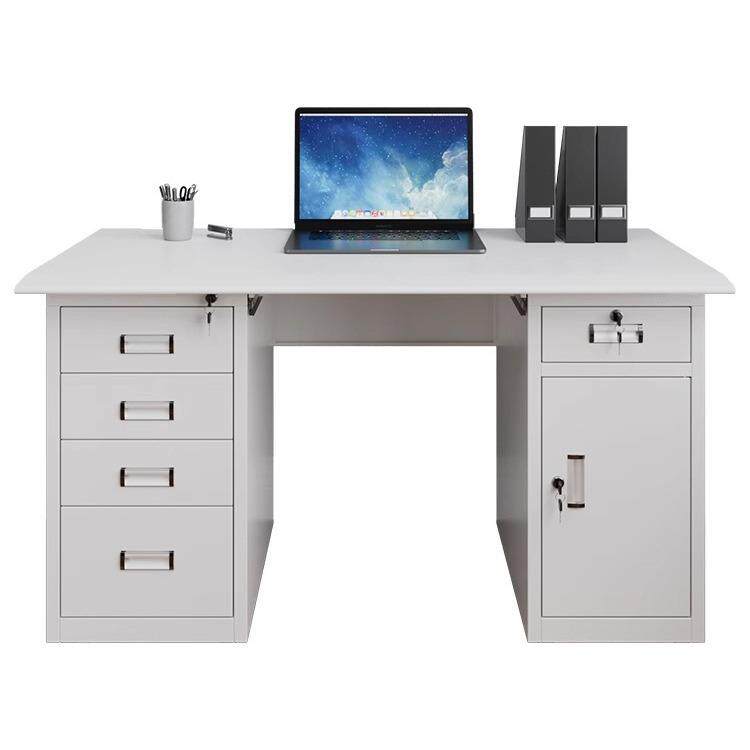 钢制办公桌员工单人简易电脑桌财务带抽带锁写字桌医生工作收银桌