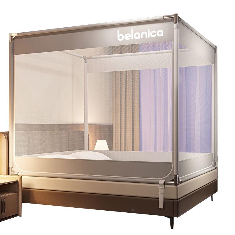 床摔蚊1帐米5床8家用卧室免安MSCK-木装蒙古包儿防童婴坐儿防掉床