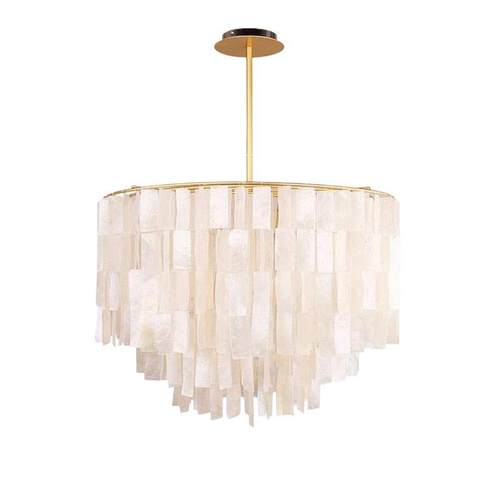 后现代轻奢北欧创意贝母贝壳灯客厅餐厅一字吊灯现代简约卧室灯具