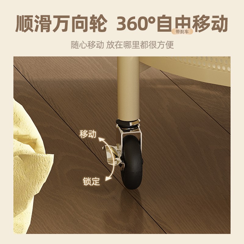 现货速发边几可移动茶几高级沙发边柜客厅中复古风小推车置物架带
