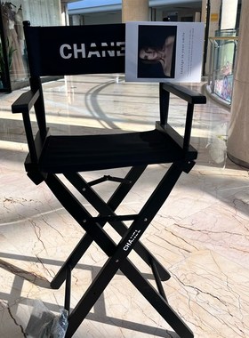快速发货婚纱h摄影道具个性潮拍字母实木折叠黑导演椅靠背椅创意