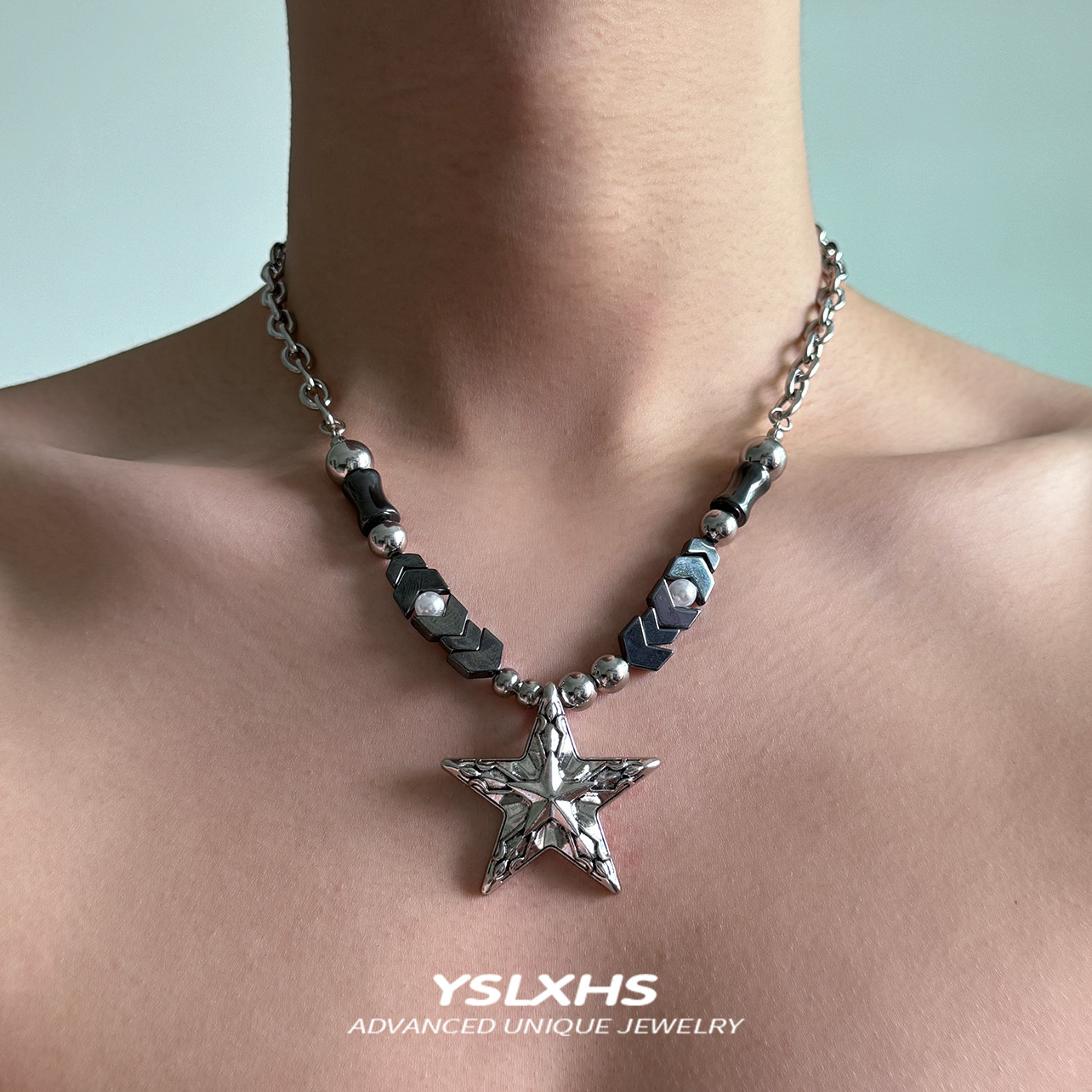 亚文化星星朋克项链男y2k甜酷辣妹哥特小众欧美锁骨链设计感颈链,饰品/流行首饰/时尚饰品新,项链,淘宝优惠券,粉丝福利购,淘宝优惠卷