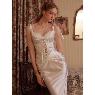 圣鸳天使 复古罗马神话针织珠光弹力鱼骨连衣裙