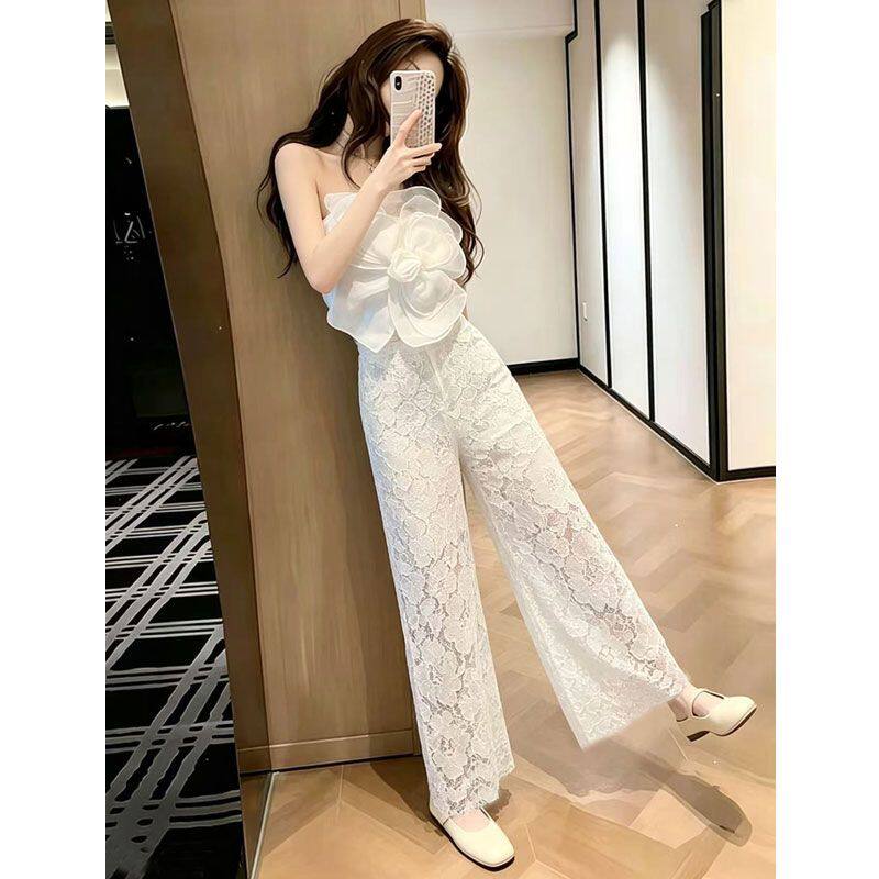 御姐时尚套装女立体花朵
