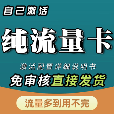 纯流量上网卡学生用无号流量卡无线网无通话全国通用5g流量网卡