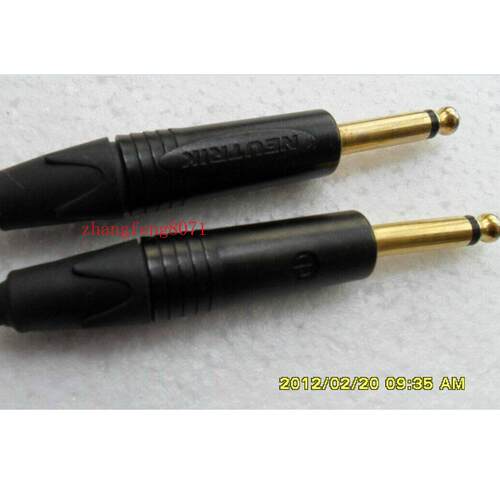 瑞士Neutrik原装进口 NP2X-B 大二芯 TRSTS单声道6.3剪线镀金插头