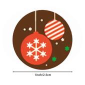 2.5CM500贴卷装 饰礼品系列不干胶贴纸标签 贴纸圣诞节日装