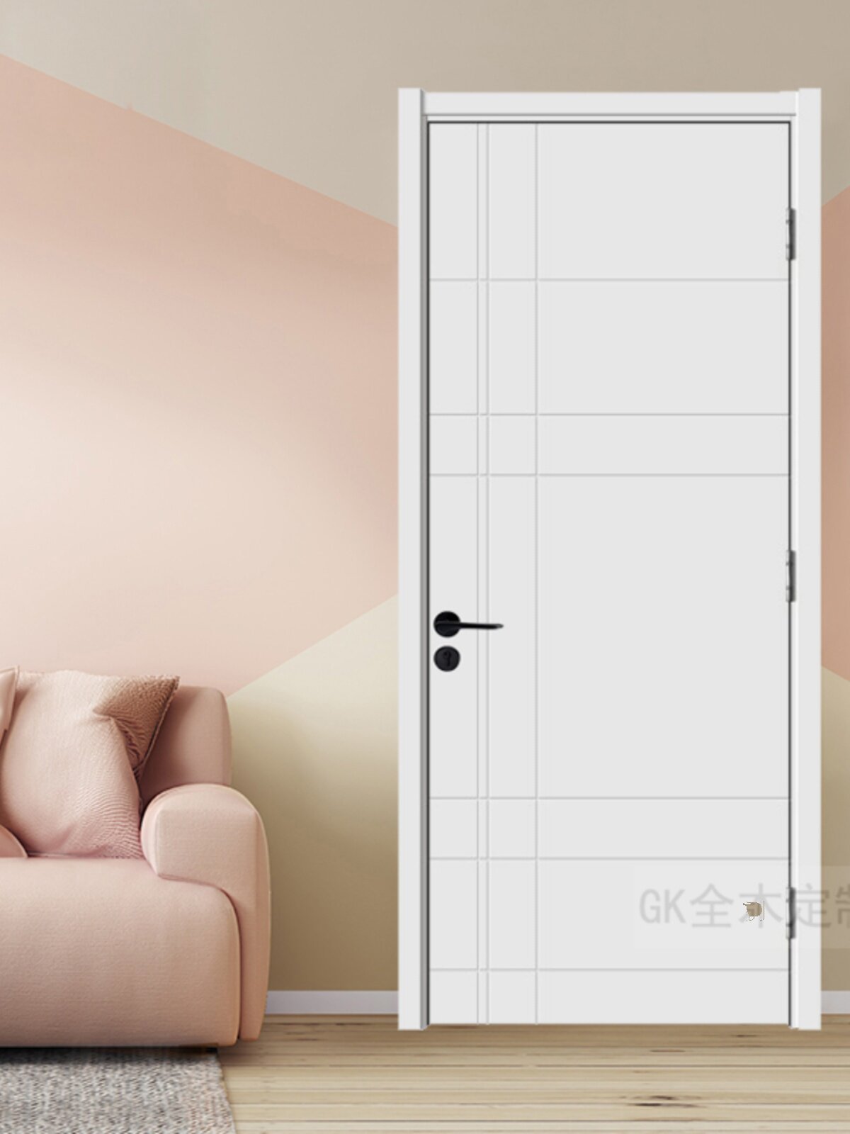 现代简约白色时尚烤漆实木门 静音宜居套装门上海测量安装平开门