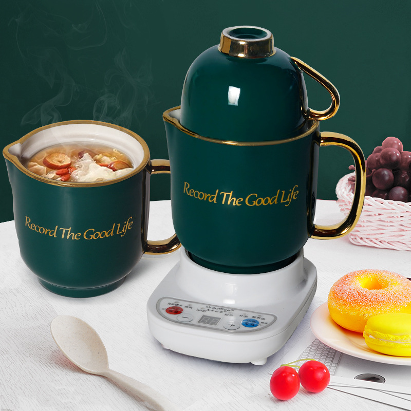 陶瓷养生杯电热杯煮粥熬汤杯电炖杯炖锅煮花茶烧水杯煲汤电煮杯子