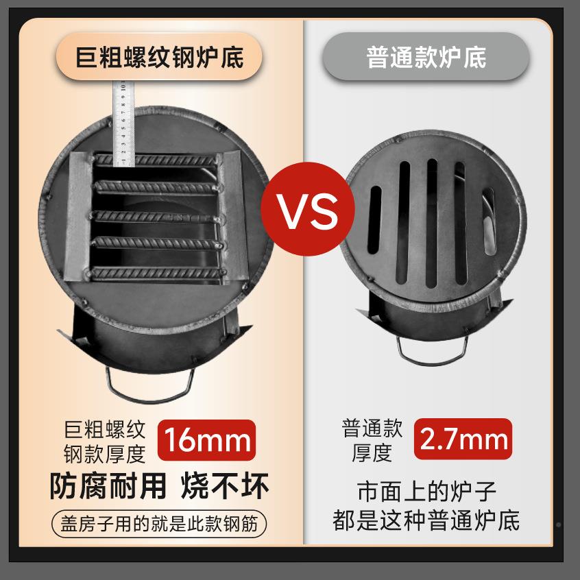 体成炉子一柴F975H876灶火家用农村柴火炉烧型木柴移动灶台大锅台