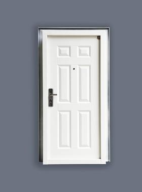 精品家装现货白色丁级防盗门甲级入户进户工程钢制钢质平开安全门