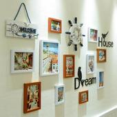 11N简约现代照片墙装 饰客厅免打孔创意组合相框挂墙相片墙相册