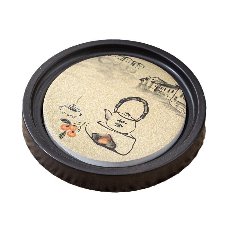 功水杯垫桌dat1088国风新中吸式复古夫茶具速干茶杯托茶隔热杯垫