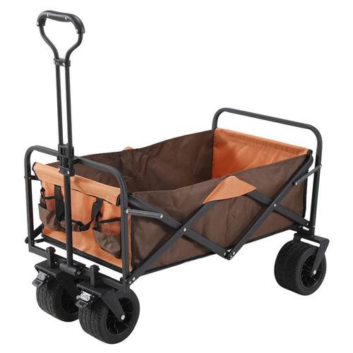 户外露营车手推野餐车便携式可折叠拉杆推车超市购物买菜钓鱼遛娃