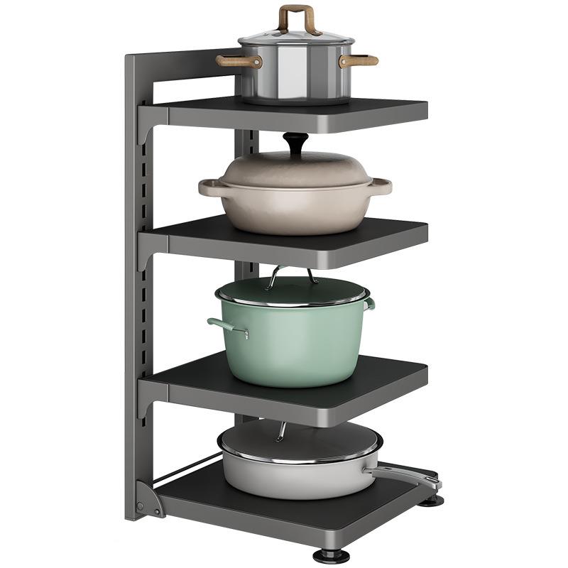 枪灰厨架房锅功具架多层置物架落可折叠多能收纳锅锅盖架子水槽下