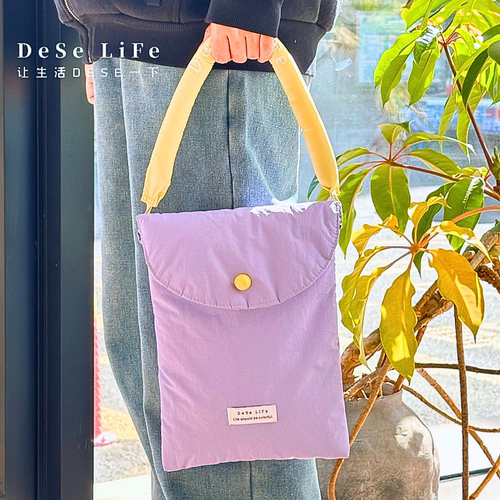 DeSeLiFe原创撞色14英寸电脑收纳包防水防震耐摔手提单肩包电脑包