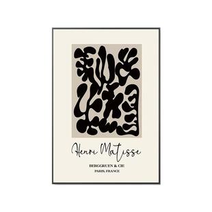 现代简约抽象马蒂斯客厅背景墙装 饰画玄关走廊小众艺术壁画书房画