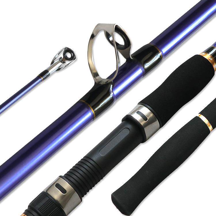 威海厂家直销碳素插节锚杆超硬雷强竿打黑鱼竿2.4米-米锚鱼竿