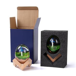 塞尔达传说大师之剑蛋形桌面办公室透明环氧树脂实木艺术饰品摆件