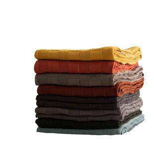 新款多色可选四季柔软全棉针织毯沙发毯办公室午休毯科林斯